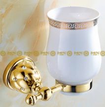 Obrázek k výrobku 3083 - Držák keramické sklenice na WC štětku zlatý 2-113-5209