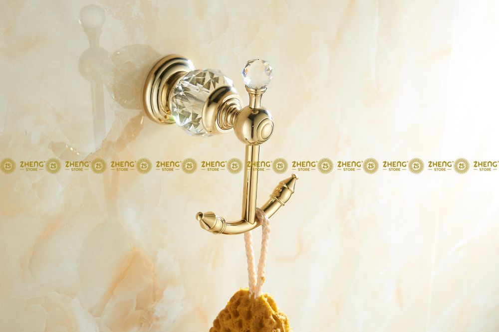 Obrázek k výrobku 2207 - Držák na ručníky "kotva" zlatý 2-42KVDrZ-HK-25K