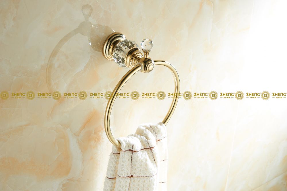 Obrázek k výrobku 2206 - Kruhový držák na ručník zlatý 2-41KVDrZ--HK-23K