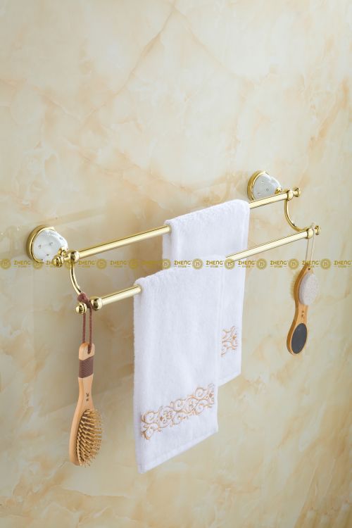 Obrázek k výrobku 2388 - Tyčový držák na ručník zlatý 2-66-KVTDrZ-5211