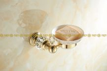 Obrázek k výrobku 2209 - Držák keramické podložky na tuhé mýdlo zlatý 2-44KVDrZ-HK-31K