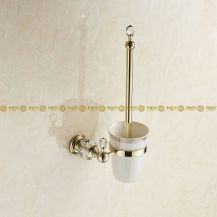 Obrázek k výrobku 2213 - Držák keramické sklenice na WC štětku zlatý 2-48KVDrZ-HK-44K