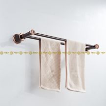 Obrázek k výrobku 2360 - Držák na ručník tyčový růžový zlatý 2-78KVDTR-5511