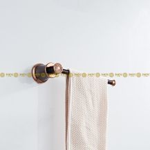 Obrázek k výrobku 2215 - Držák na ručníky tyčový růžový zlatý 2-50KVDrR-5507