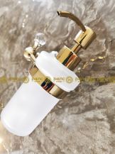 Obrázek k výrobku 3078 - Držák skleněného dávkovače mýdla zlatý/keramika/sklo 2-102-6338G
