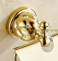 Obrázek k výrobku 2361 - Držák toaletního papíru zlatý se zirkony 2-118-5208