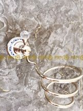 Obrázek k výrobku 3077 - Spirálový držák na fén zlatý/keramika/sklo 2-100-6317G