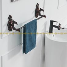 Obrázek k výrobku 2381 - Tyčový držák na ručník černý Fénix 2-59KVDrČ-WF-88810